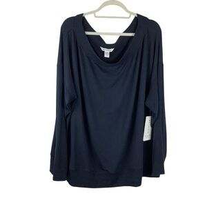 Athleta Navy Blue Studio Barre Sweatshirt Size 3X